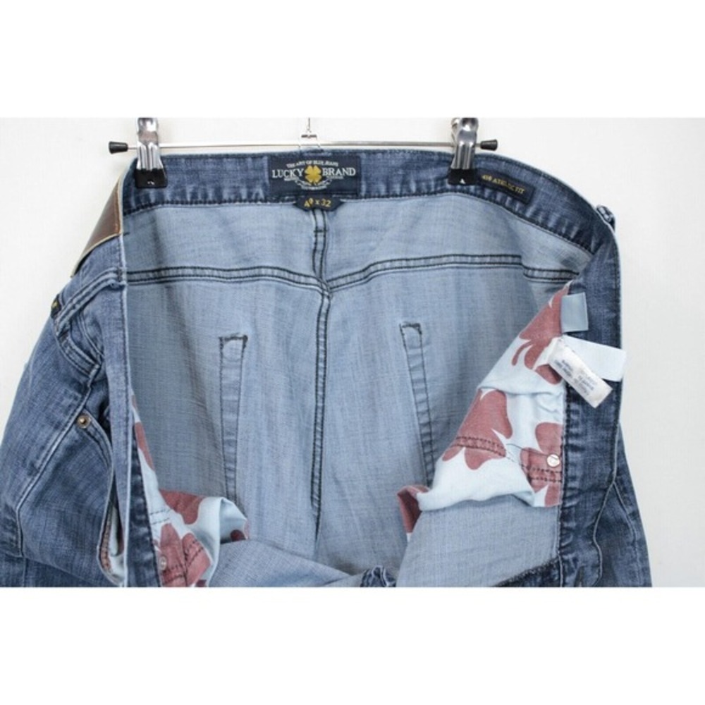 Lucky Brand 410 Athletic Fit Jeans Men 40 / 32 Straight Leg Blue Denim Pants - Picture 9 of 13